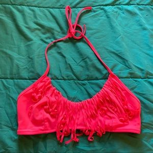 Victoria Secret Hot Pink Fringe Bikini Top
